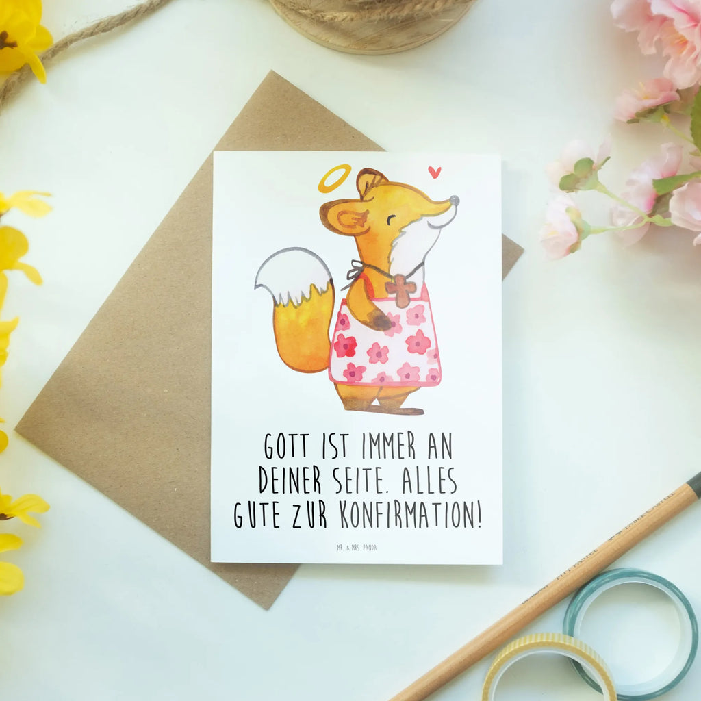 Grußkarte Fuchs Konfirmation Mädchen Ansichtskarten, Klappkarte, Einladungskarte, Hochzeitskarte, Karte, Geburtstagskarte, Grußkarte, Glückwunschkarte, Konfirmation, Kommunion, Jugendweihe, Konfirmation Geschenk, Gläubig, Alles Gute, Gott