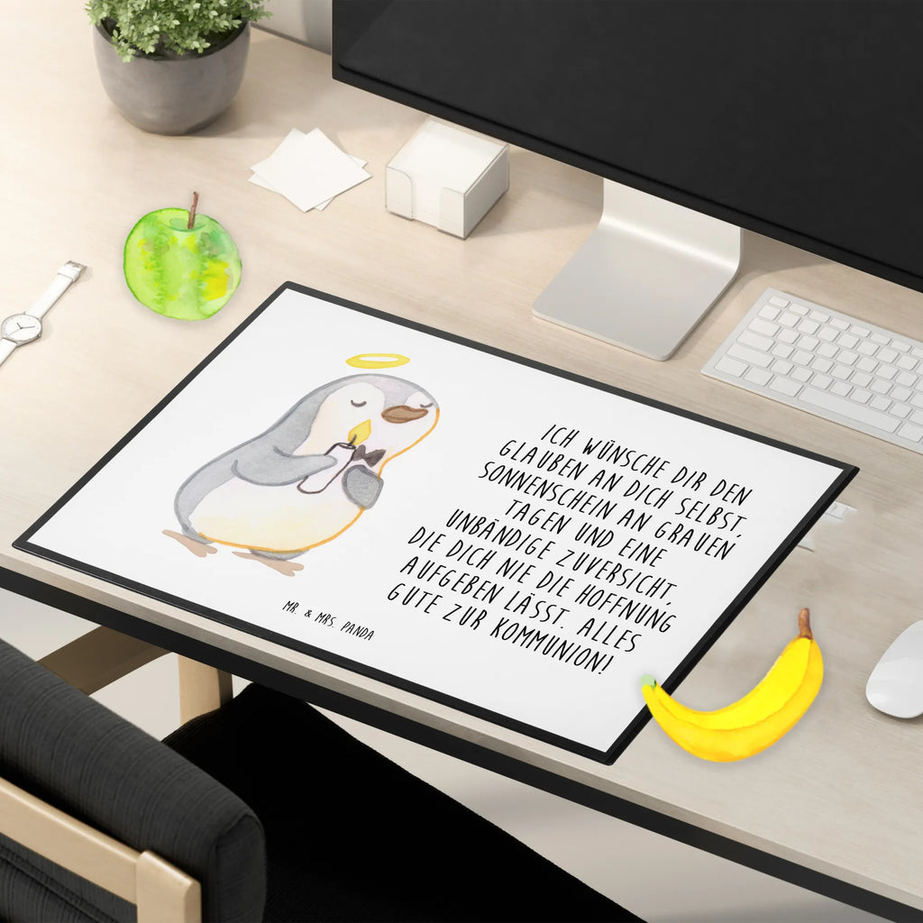 Schreibtischunterlage Pinguin Kommunion Schreibtischauflage, Büroartikel, Schreibunterlage, Schreibwaren, Bürobedarf, Schreibtischunterlage Groß, Schreibtisch Unterlagen, Konfirmation, Kommunion, Jugendweihe, Konfirmation Geschenk, Kommunion Dankeschön, Kommunion Geschenk, Glauben, Sonnenschein