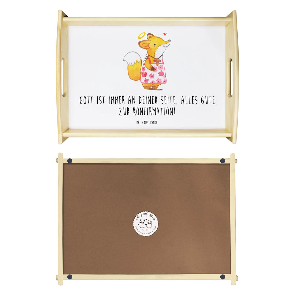 Serviertablett Fuchs Konfirmation Mädchen Dekotablett, Serviertablett, Frühstückstablett, Küchentablett, Holztablett, Tablett, Konfirmation, Kommunion, Jugendweihe, Konfirmation Geschenk, Gläubig, Gott, Alles Gute