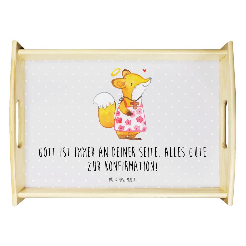 Serviertablett Fuchs Konfirmation Mädchen Dekotablett, Serviertablett, Frühstückstablett, Küchentablett, Holztablett, Tablett, Konfirmation, Kommunion, Jugendweihe, Konfirmation Geschenk, Gläubig, Gott, Alles Gute