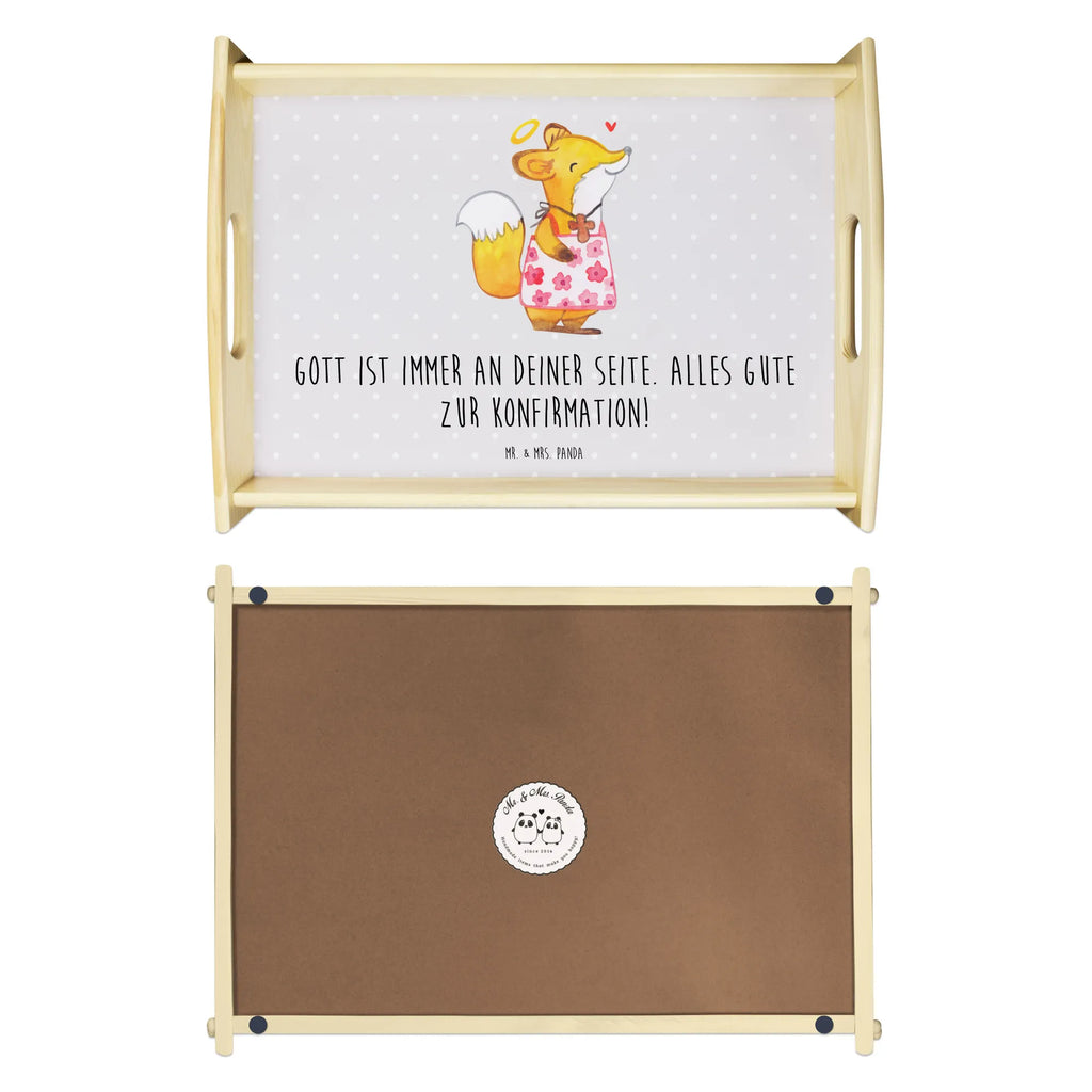 Serviertablett Fuchs Konfirmation Mädchen Dekotablett, Serviertablett, Frühstückstablett, Küchentablett, Holztablett, Tablett, Konfirmation, Kommunion, Jugendweihe, Konfirmation Geschenk, Gläubig, Gott, Alles Gute