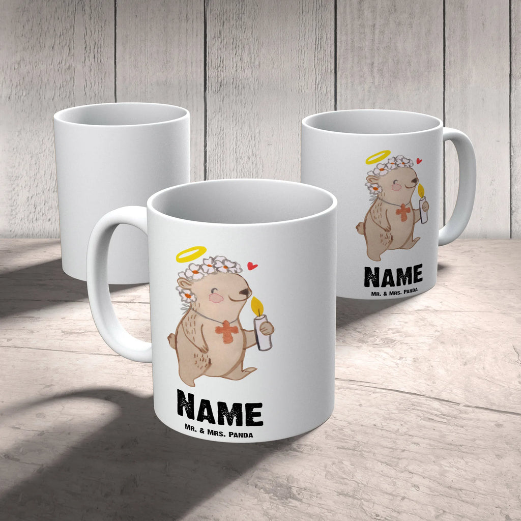 Personalisierte Tasse Bär Kommunion Mädchen Personalisierte Tasse, Namen, Namenstasse, Tasse mit Namen, Drucken, Personalisiert, Tasse, Wunschname, Konfirmation, Kommunion, Jugendweihe, Konfirmation Geschenk, Liebe, Kommunion Geschenk, Gott, Gläubig, Glauben, Kommunion Dankeschön