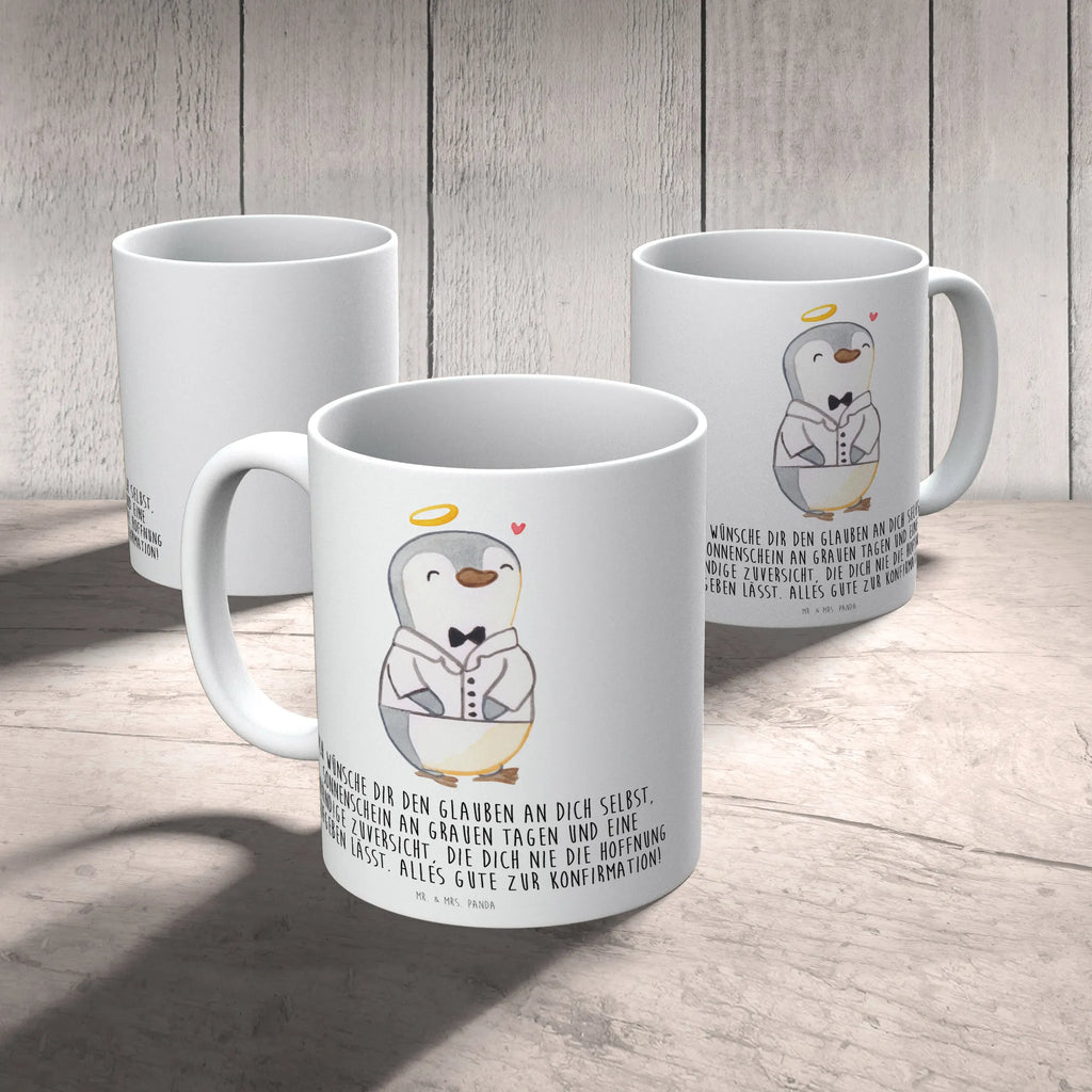 Tasse Pinguin Konfirmation Hemd Tasse, Porzellantasse, Tasse mit Motiven, Bürotasse, Teetasse, Tasse mit Zitaten, Geschenktasse, Kaffeetasse, Keramiktasse, Konfirmation, Kommunion, Jugendweihe, Konfirmation Geschenk, Hoffnung, Vertrauen, Zuversicht, Sonnenschein
