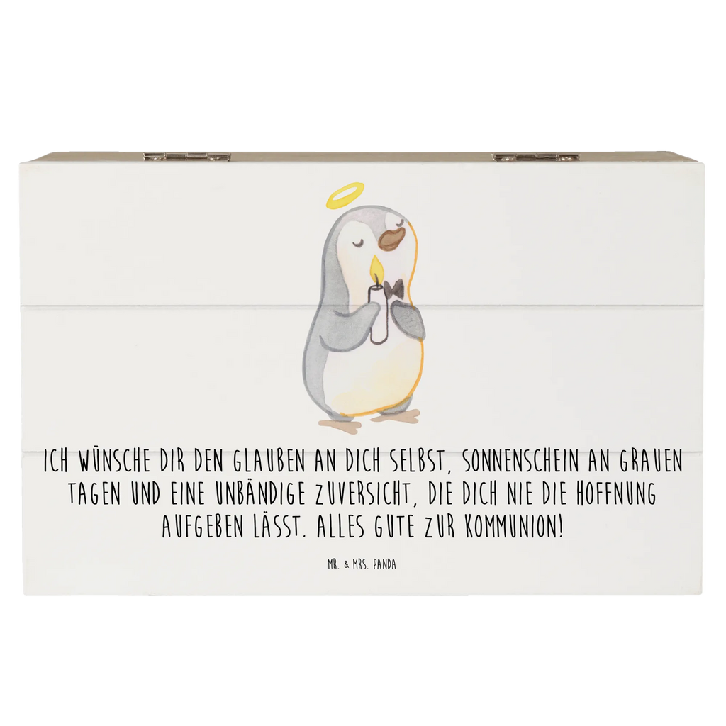 Skrzynia drewniana pingwin Komunia Truhe, Dekokiste, Schatulle, Geschenkdose, Geschenkbox, XXL, Kiste, Erinnerungskiste, Holzkiste, Erinnerungsbox, Schatzkiste, Aufbewahrungsbox, Konfirmation, Kommunion, Jugendweihe, Konfirmation Geschenk, Kommunion Dankeschön, Sonnenschein, Kommunion Geschenk, Glauben