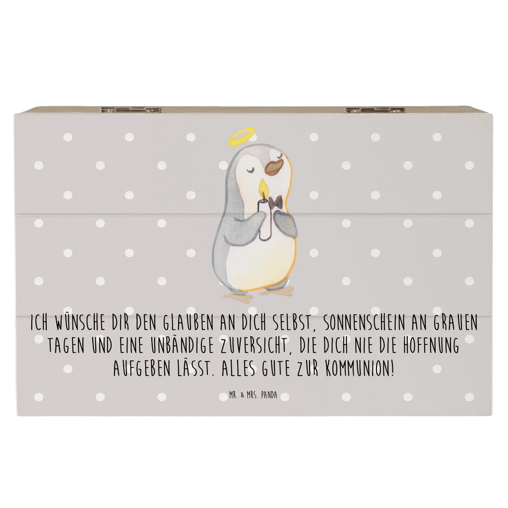 Skrzynia drewniana pingwin Komunia Truhe, Dekokiste, Schatulle, Geschenkdose, Geschenkbox, XXL, Kiste, Erinnerungskiste, Holzkiste, Erinnerungsbox, Schatzkiste, Aufbewahrungsbox, Konfirmation, Kommunion, Jugendweihe, Konfirmation Geschenk, Kommunion Dankeschön, Sonnenschein, Kommunion Geschenk, Glauben