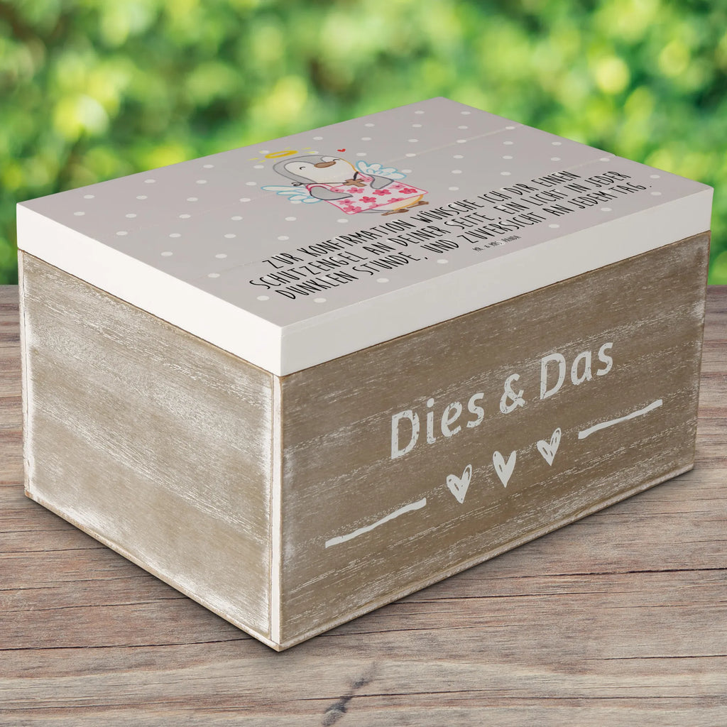 Wooden chest penguin confirmation Erinnerungsbox, Holzkiste, Kiste, Geschenkdose, Aufbewahrungsbox, Dekokiste, Geschenkbox, Schatulle, Truhe, Schatzkiste, Erinnerungskiste, XXL, Konfirmation, Kommunion, Jugendweihe, Konfirmation Geschenk, Zuversicht, Vertrauen, Schutzengel