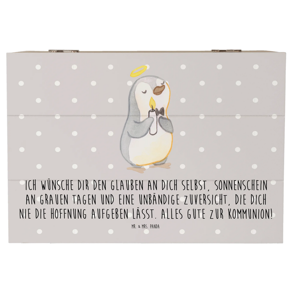 Skrzynia drewniana pingwin Komunia Truhe, Dekokiste, Schatulle, Geschenkdose, Geschenkbox, XXL, Kiste, Erinnerungskiste, Holzkiste, Erinnerungsbox, Schatzkiste, Aufbewahrungsbox, Konfirmation, Kommunion, Jugendweihe, Konfirmation Geschenk, Kommunion Dankeschön, Sonnenschein, Kommunion Geschenk, Glauben