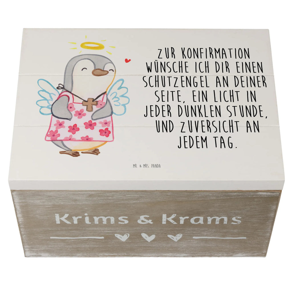 Wooden chest penguin confirmation Erinnerungsbox, Holzkiste, Kiste, Geschenkdose, Aufbewahrungsbox, Dekokiste, Geschenkbox, Schatulle, Truhe, Schatzkiste, Erinnerungskiste, XXL, Konfirmation, Kommunion, Jugendweihe, Konfirmation Geschenk, Zuversicht, Vertrauen, Schutzengel