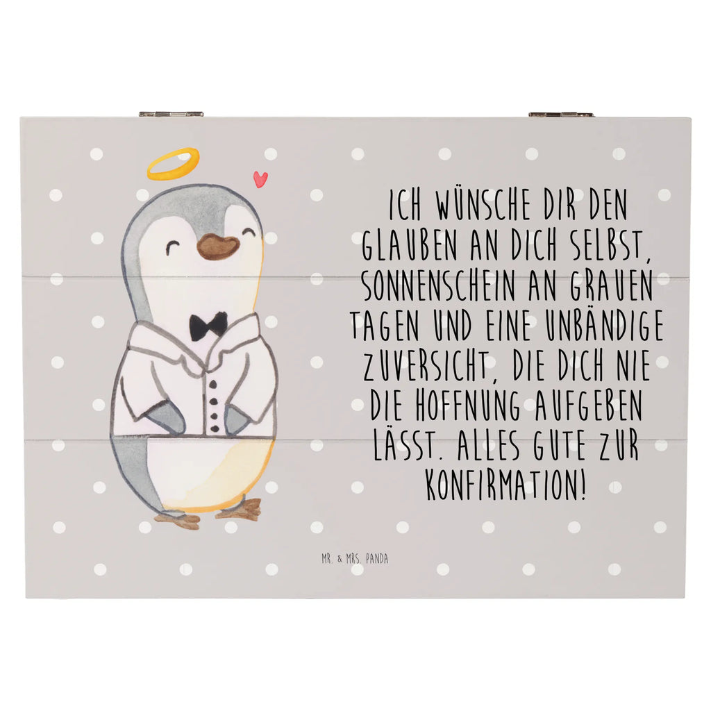 Skrzynia drewniana Pingwin koszula konfirmacyjna Schatulle, Kiste, Dekokiste, Holzkiste, XXL, Aufbewahrungsbox, Geschenkbox, Truhe, Erinnerungskiste, Geschenkdose, Schatzkiste, Erinnerungsbox, Konfirmation, Kommunion, Jugendweihe, Konfirmation Geschenk, Vertrauen, Hoffnung, Sonnenschein, Zuversicht