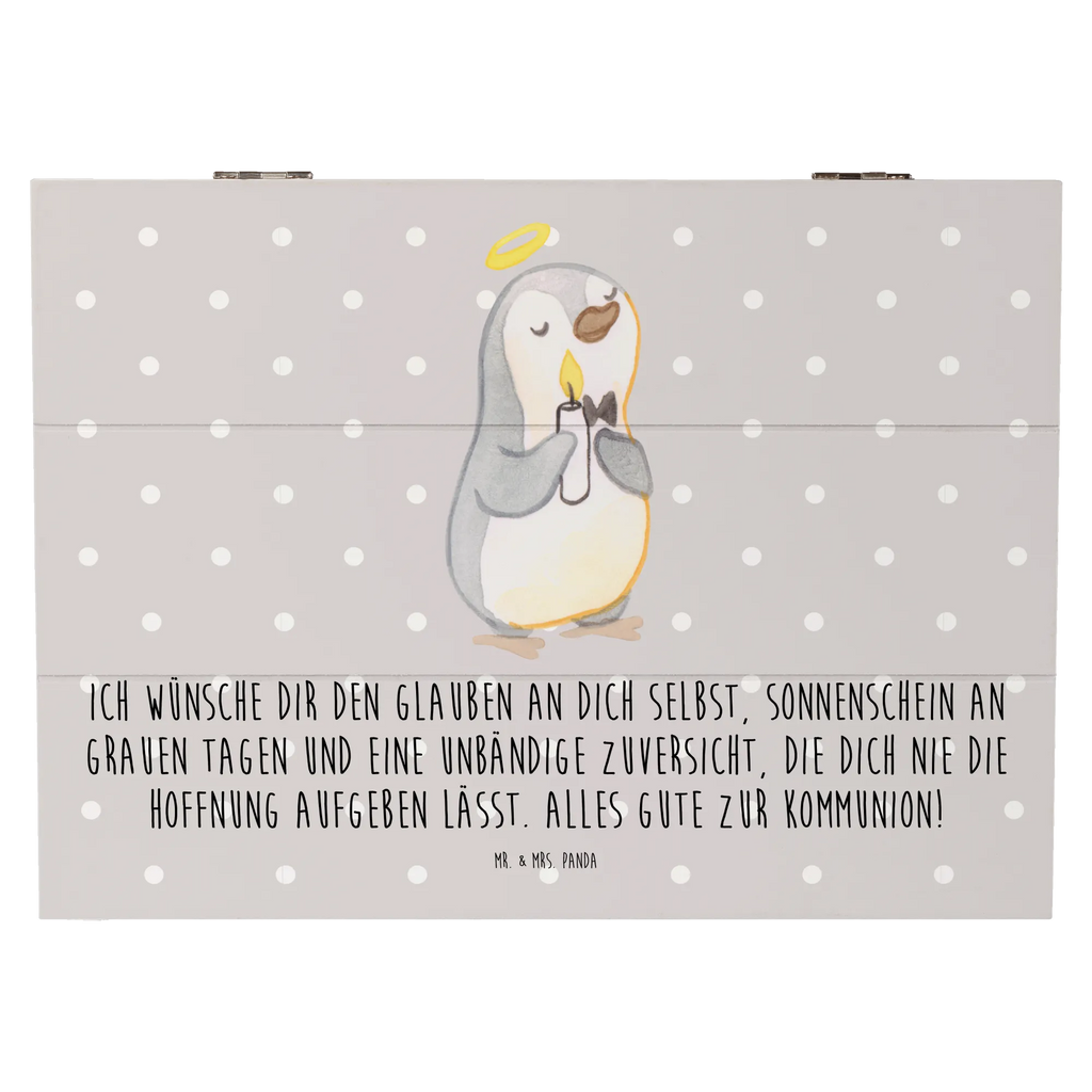 Skrzynia drewniana pingwin Komunia Truhe, Dekokiste, Schatulle, Geschenkdose, Geschenkbox, XXL, Kiste, Erinnerungskiste, Holzkiste, Erinnerungsbox, Schatzkiste, Aufbewahrungsbox, Konfirmation, Kommunion, Jugendweihe, Konfirmation Geschenk, Kommunion Dankeschön, Sonnenschein, Kommunion Geschenk, Glauben