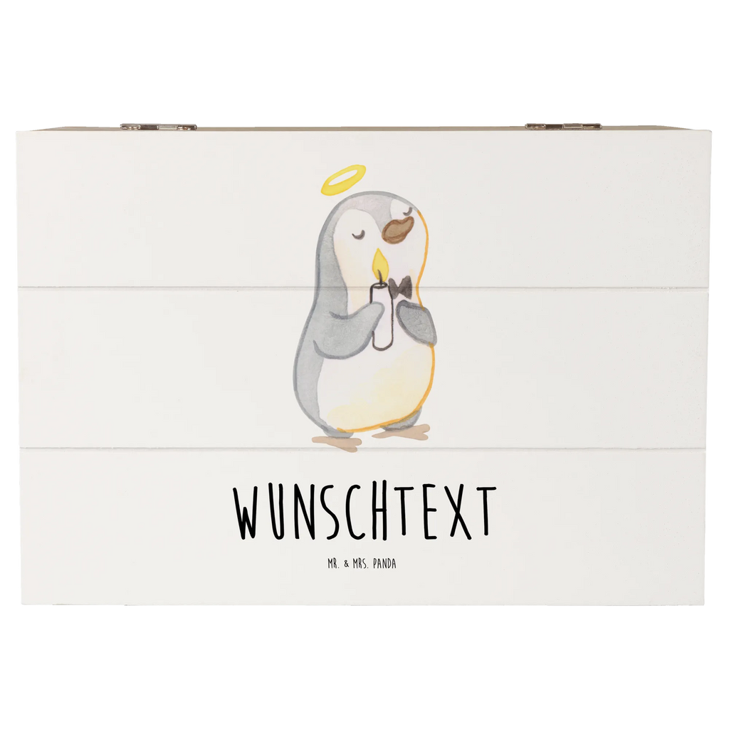 Personalised wooden chest penguin communion Confirmation, communion, youth consecration, confirmation gift, communion thank you, communion gift, faith, sunshine, Communion