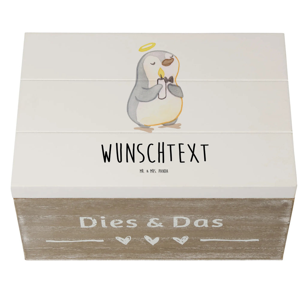 Personalised wooden chest penguin communion Confirmation, communion, youth consecration, confirmation gift, communion thank you, communion gift, faith, sunshine, Communion