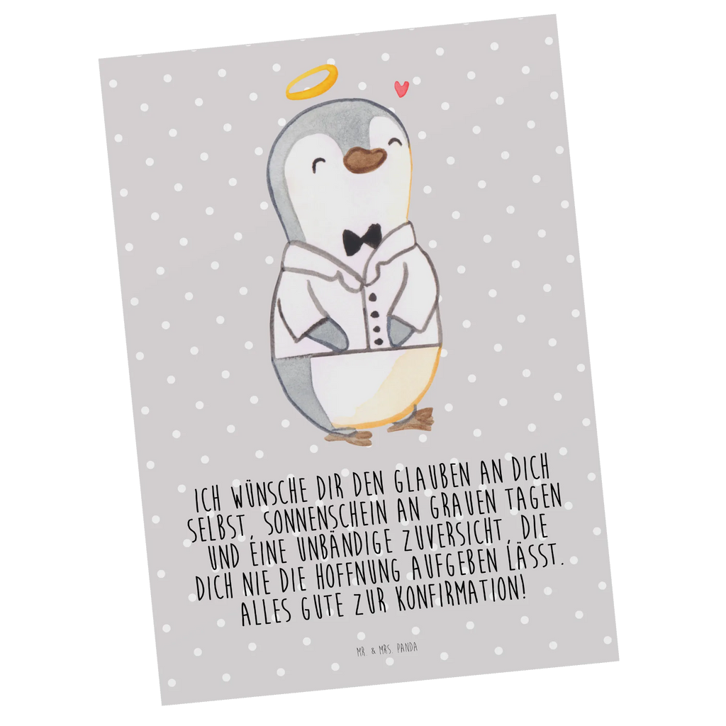 Postcard penguin Confirmation shirt card, gift, invitation, letter, gift card, invitation card, postcards, paper, Postcard, Confirmation, communion, youth consecration, confirmation gift, sunshine, confidence, hope, trust