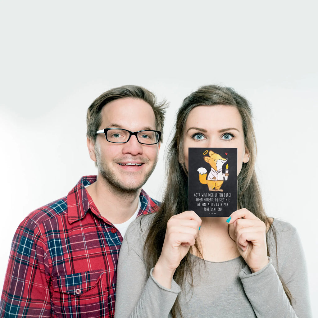 Postcard Fox confirmation card, invitation, letter, paper, Postcard, postcards, gift card, gift, invitation card, Confirmation, communion, youth consecration, confirmation gift, Believer, Happy Birthday, God, Confirmation Gift