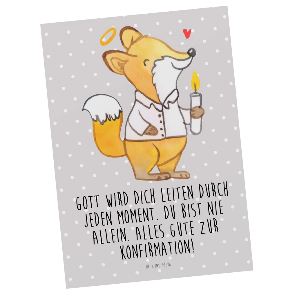 Postcard Fox confirmation card, invitation, letter, paper, Postcard, postcards, gift card, gift, invitation card, Confirmation, communion, youth consecration, confirmation gift, Believer, Happy Birthday, God, Confirmation Gift