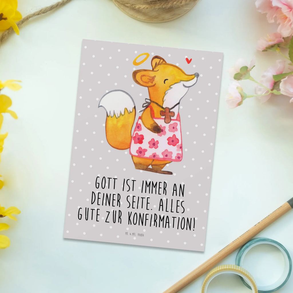Postcard Fox Confirmation girl Dankeskarte, Einladung, Ansichtskarten, Einladungskarte, Postkarte, Grußkarte, Karte, Einladungskarten Geburtstag, Einladung Geburtstag, Geschenkkarte, Ansichtskarte, Geburtstagskarte, Konfirmation, Kommunion, Jugendweihe, Konfirmation Geschenk, Alles Gute, Gott, Gläubig
