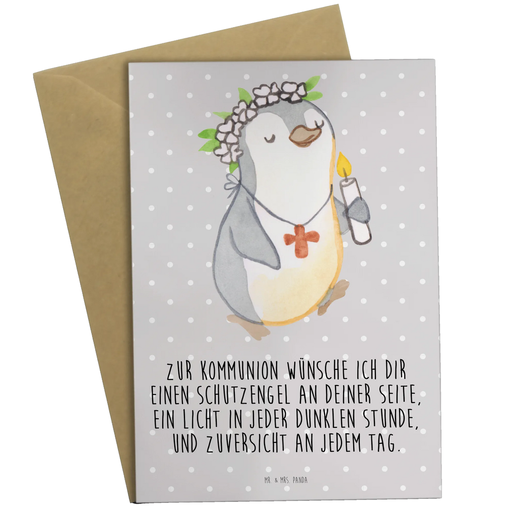 Greetings card penguin communion girl Geburtstagskarte, Ansichtskarten, Hochzeitskarte, Karte, Klappkarte, Glückwunschkarte, Einladungskarte, Grußkarte, Konfirmation, Kommunion, Jugendweihe, Konfirmation Geschenk, Gott, Alles Gute, Gläubig