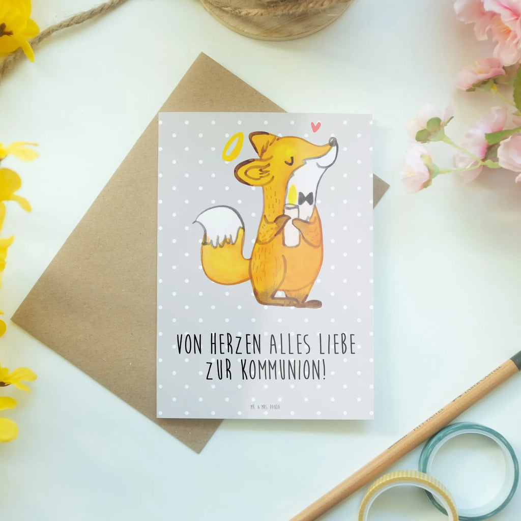 Greetings card Fox communion folding card, birthday card, invitation card, greeting card, wedding card, Confirmation, communion, youth consecration, confirmation gift, Faith, Believer, Communion Gift, Communion Thank You, Love, God, Communion