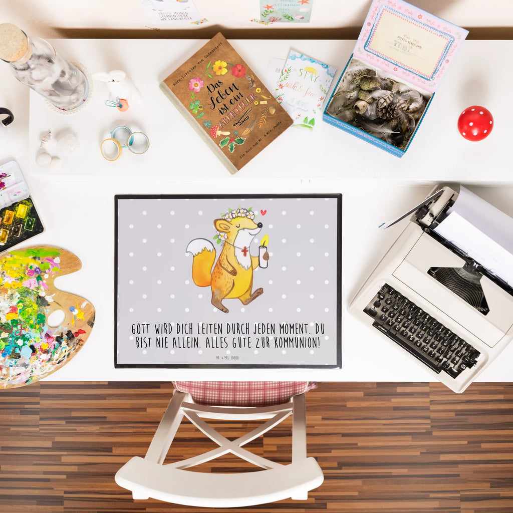 Schreibtischunterlage Fuchs Kommunion Mädchen Bürobedarf, Schreibtischauflage, Schreibtisch Unterlagen, Schreibunterlage, Schreibwaren, Büroartikel, Schreibtischunterlage Groß, Konfirmation, Kommunion, Jugendweihe, Konfirmation Geschenk, Kommunion Geschenk, Mädchen, Kommunion Dankeschön, Liebe, Gott, Glauben, Gläubig