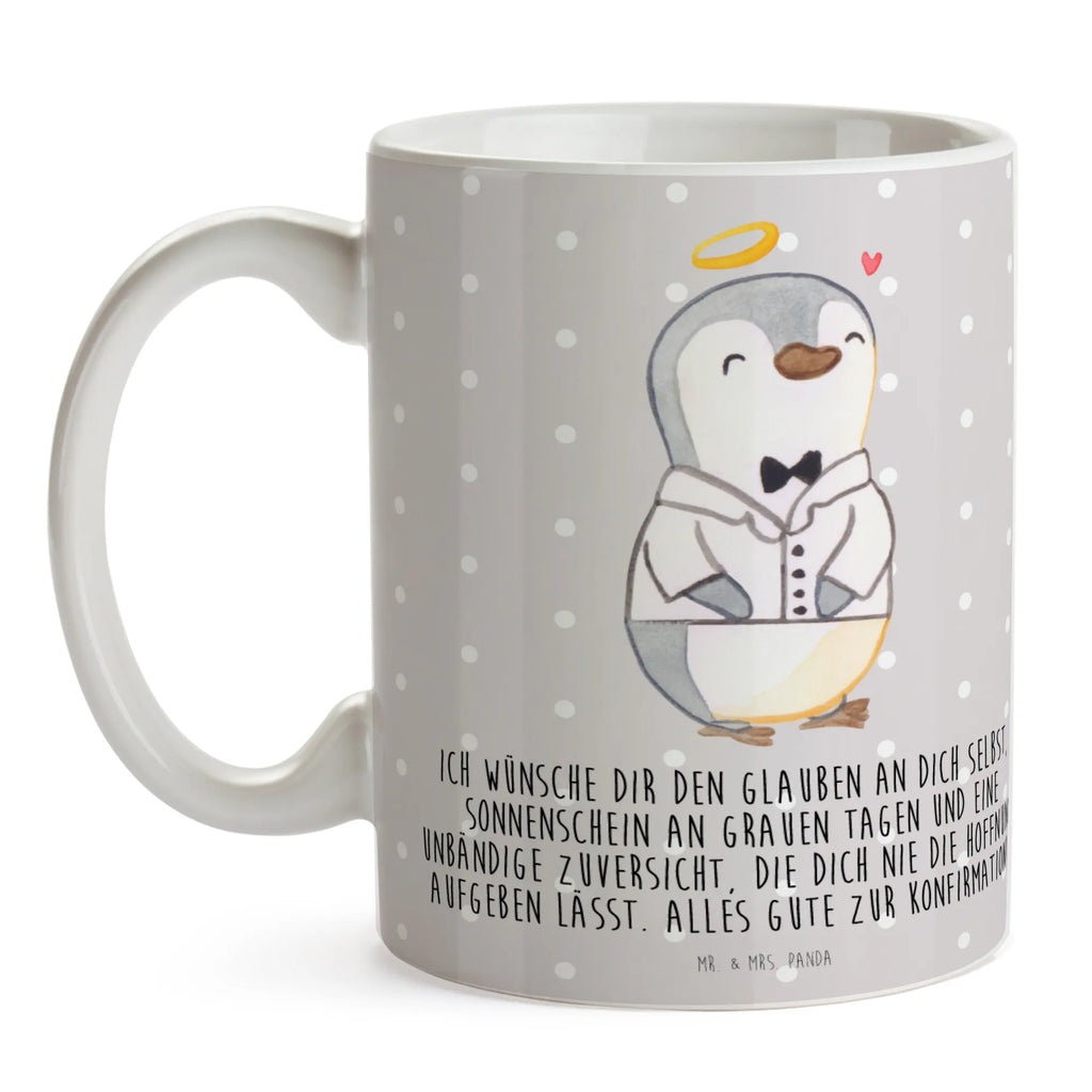 Tasse Pinguin Konfirmation Hemd Tasse, Porzellantasse, Tasse mit Motiven, Bürotasse, Teetasse, Tasse mit Zitaten, Geschenktasse, Kaffeetasse, Keramiktasse, Konfirmation, Kommunion, Jugendweihe, Konfirmation Geschenk, Hoffnung, Vertrauen, Zuversicht, Sonnenschein