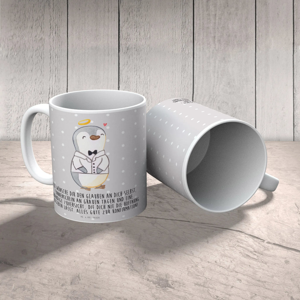 Tasse Pinguin Konfirmation Hemd Tasse, Porzellantasse, Tasse mit Motiven, Bürotasse, Teetasse, Tasse mit Zitaten, Geschenktasse, Kaffeetasse, Keramiktasse, Konfirmation, Kommunion, Jugendweihe, Konfirmation Geschenk, Hoffnung, Vertrauen, Zuversicht, Sonnenschein
