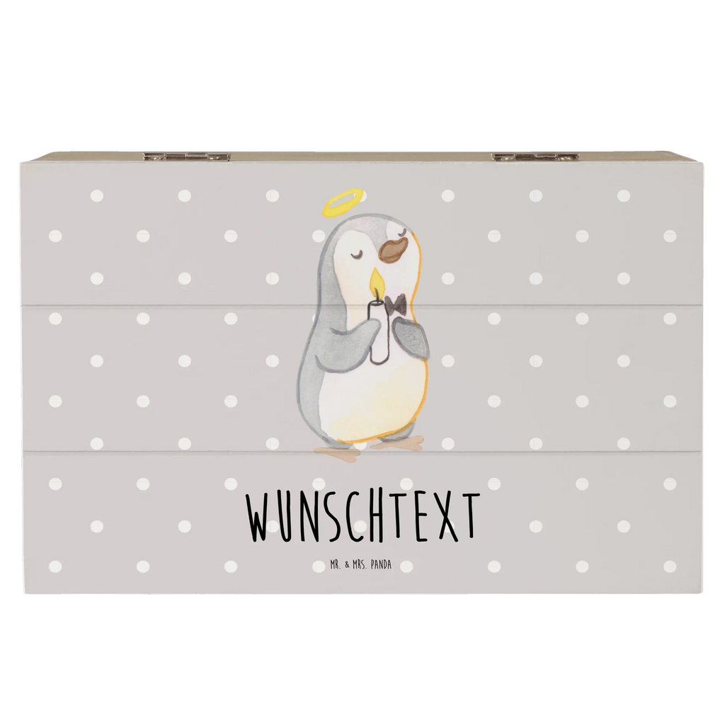 Personalised wooden chest penguin communion Confirmation, communion, youth consecration, confirmation gift, communion thank you, communion gift, faith, sunshine, Communion