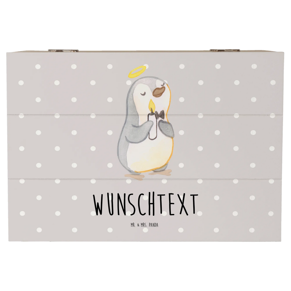 Personalised wooden chest penguin communion Confirmation, communion, youth consecration, confirmation gift, communion thank you, communion gift, faith, sunshine, Communion