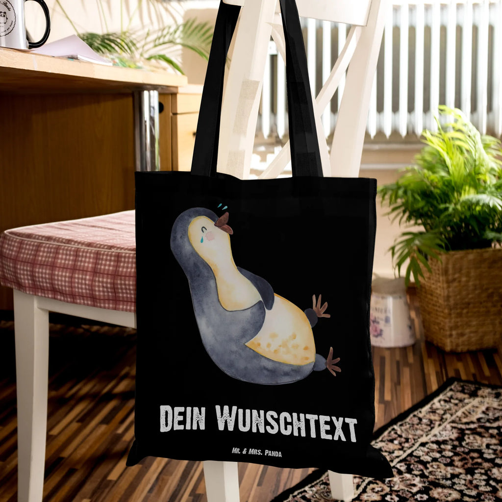 Personalisierte Tragetasche Pinguin lachend Umhängetasche, Personalisierter Beutel, Personalisierte Kindergartentasche, Personalisierter Stoffbeutel, Personalisierte Jutetasche, Personalisierte Tasche, Einkaufsbeutel, Schultertasche, Tragetasche mit Namen, Personalisierter Jutebeutel, Strandtasche, Stoffbeutel mit Namen, Einkaufstasche mit Namen, Personalisierte Beuteltasche, Tüte, Shopper, Personalisierte Einkaufstasche, Pinguin, Fröhlichkeit, Lustiger Spruch, Lachen, Humor, Fröhlich, Optimismus, Pinguine