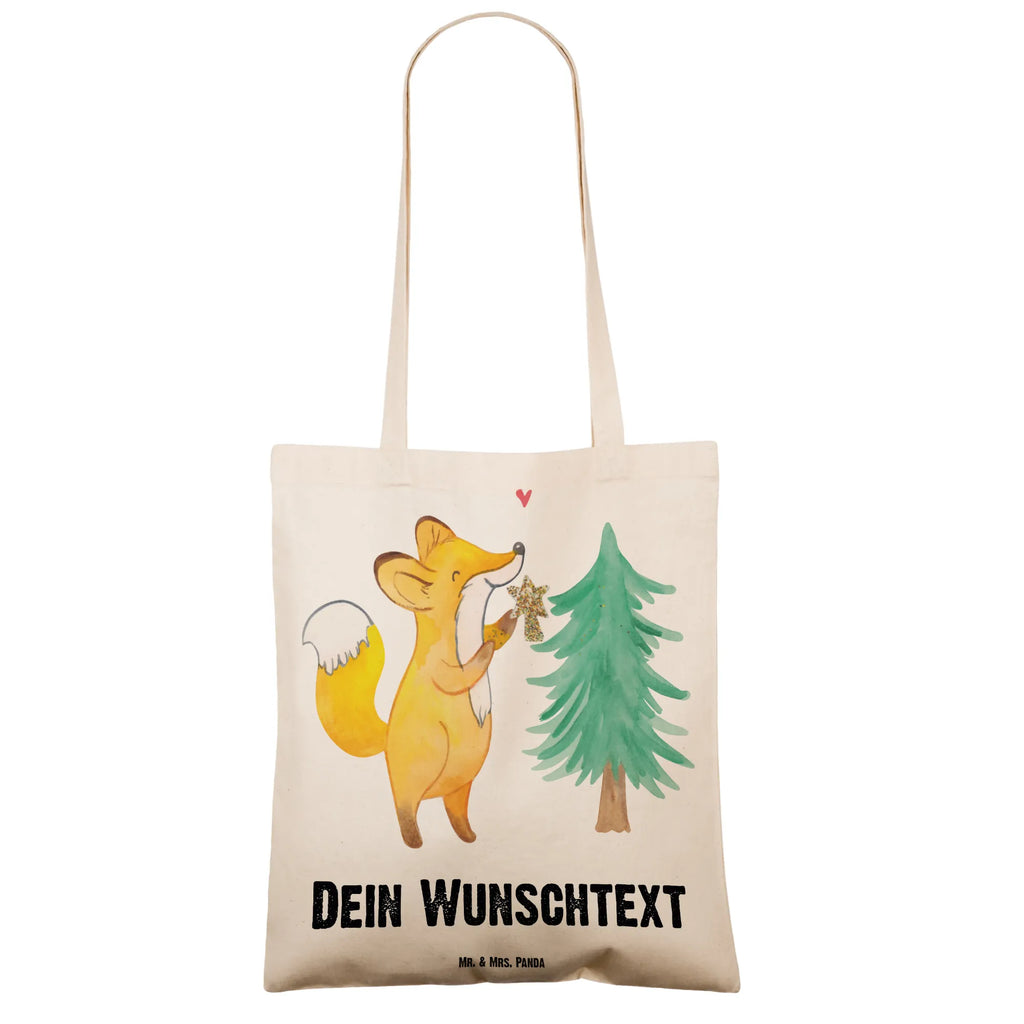 Personalised tote bag Fox Christmas tree Winter, Christmas, Christmas time, snow, winter, christmas present, christmas decoration, christmas time, santa claus, christmas days, christmas, skate, christmas eve, fox
