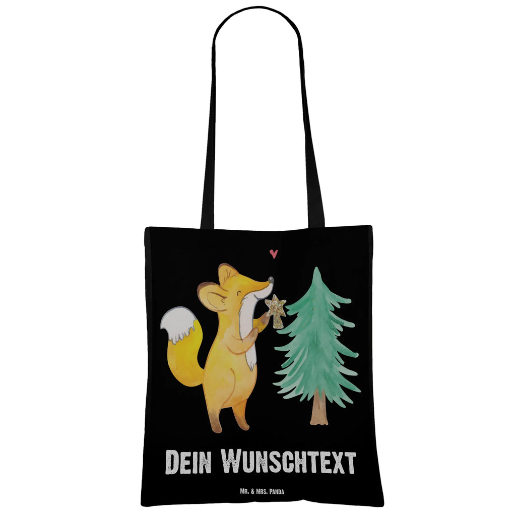 Personalised tote bag Fox Christmas tree Winter, Christmas, Christmas time, snow, winter, christmas present, christmas decoration, christmas time, santa claus, christmas days, christmas, skate, christmas eve, fox