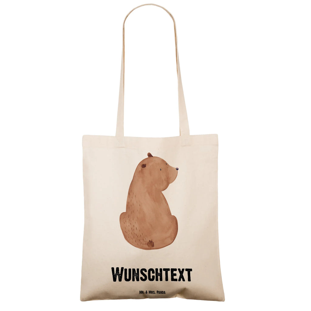 Personalisierte Tragetasche Bär Schulterblick Personalisierte Tasche, Personalisierte Kindergartentasche, Personalisierte Beuteltasche, Personalisierte Einkaufstasche, Personalisierte Jutetasche, Personalisierter Stoffbeutel, Personalisierter Jutebeutel, Personalisierter Beutel, Tragetasche mit Namen, Stoffbeutel mit Namen, Einkaufstasche mit Namen, Bär, Teddy, Teddybär, Motivation, Bärenliebe, Selbstachtung, Weltansicht, Weisheit, Bären