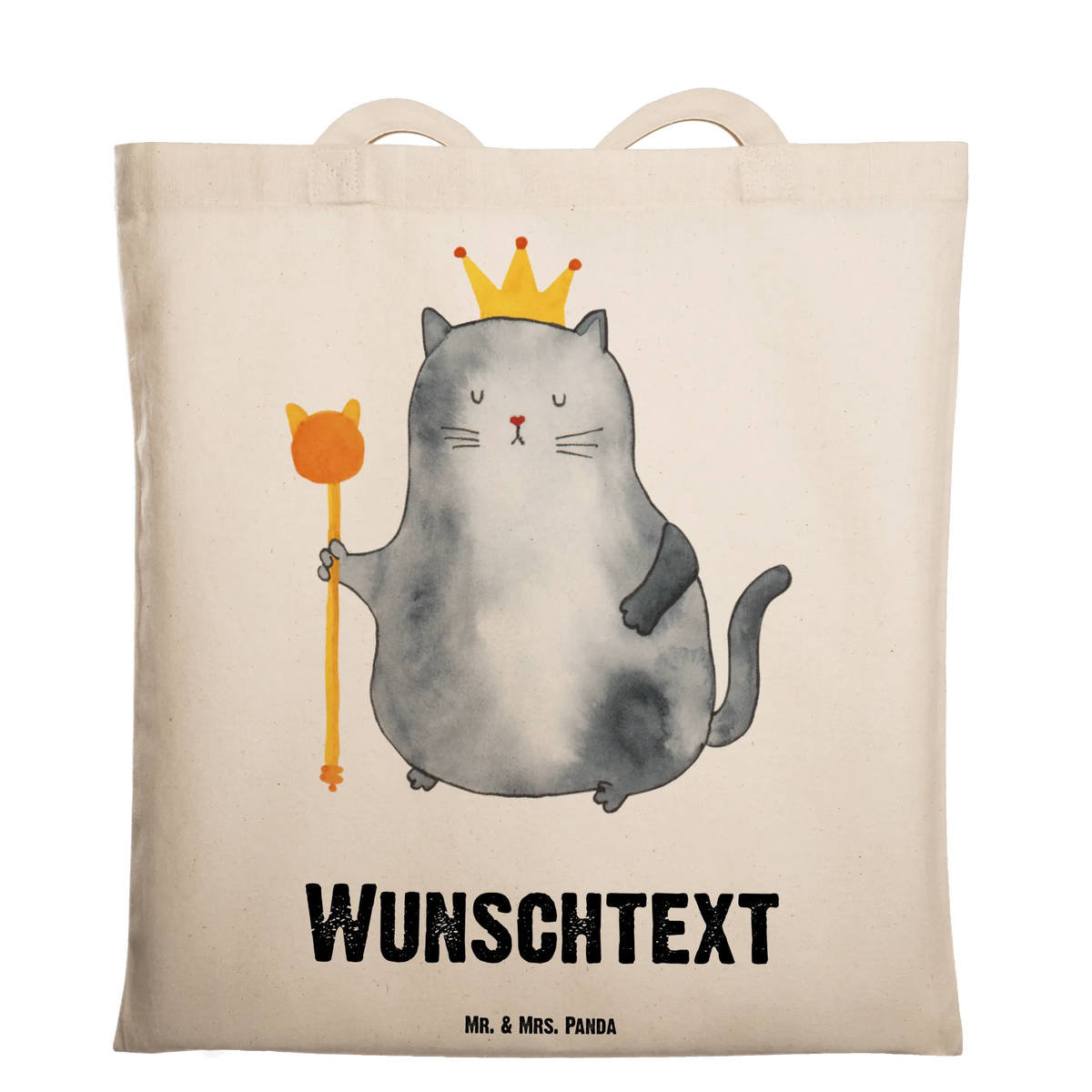 Personalised tote bag Cat king cat, tomcat, kitty, meow, kitten, housecat, mama cat, love cats, cat image, cat fan, cat lover, cat fancier, cat decoration, gift for cat lover, cat owner, funny cats, cat sayings, cat motto, funny cat gifts, fan merchandise, cat stuff, animal lover, family, moving in, cats, first own apartment, queen, pussy, king, pet, move, tenement, apartment