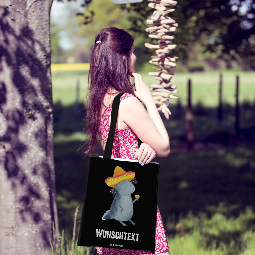 Personalised tote bag axolotl tequila Axolotl, Axelotl, marine animals, Mexican walking fish, salamander, Sombrero, Saying, Tequila, Axolot, Mexico, Amphibian, Tail Lurch, Fire Dragon, Fire Salamander, Lemon, Motivation