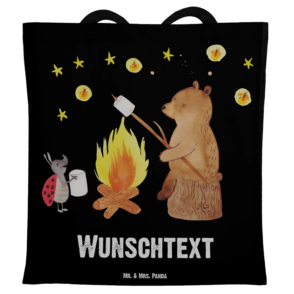 Personalised tote bag Bear & Ladybird campfire Tragetasche mit Namen, Personalisierter Beutel, Einkaufstasche mit Namen, Stoffbeutel mit Namen, Personalisierte Kindergartentasche, Personalisierter Jutebeutel, Personalisierte Beuteltasche, Personalisierter Stoffbeutel, Personalisierte Jutetasche, Personalisierte Tasche, Personalisierte Einkaufstasche, Bär, Teddy, Teddybär, Lagerfeuer
