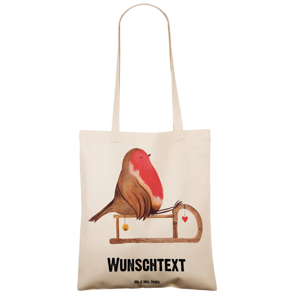 Personalisierte Tragetasche Rotkehlchen Schlitten Personalisierte Beuteltasche, Personalisierter Beutel, Personalisierte Tasche, Tragetasche mit Namen, Personalisierter Stoffbeutel, Einkaufstasche mit Namen, Stoffbeutel mit Namen, Personalisierter Jutebeutel, Personalisierte Jutetasche, Personalisierte Einkaufstasche, Personalisierte Kindergartentasche, Winter, Weihnachten, Weihnachtsdeko, Nikolaus, Advent, Heiligabend, Wintermotiv, Schlitten, Vogel