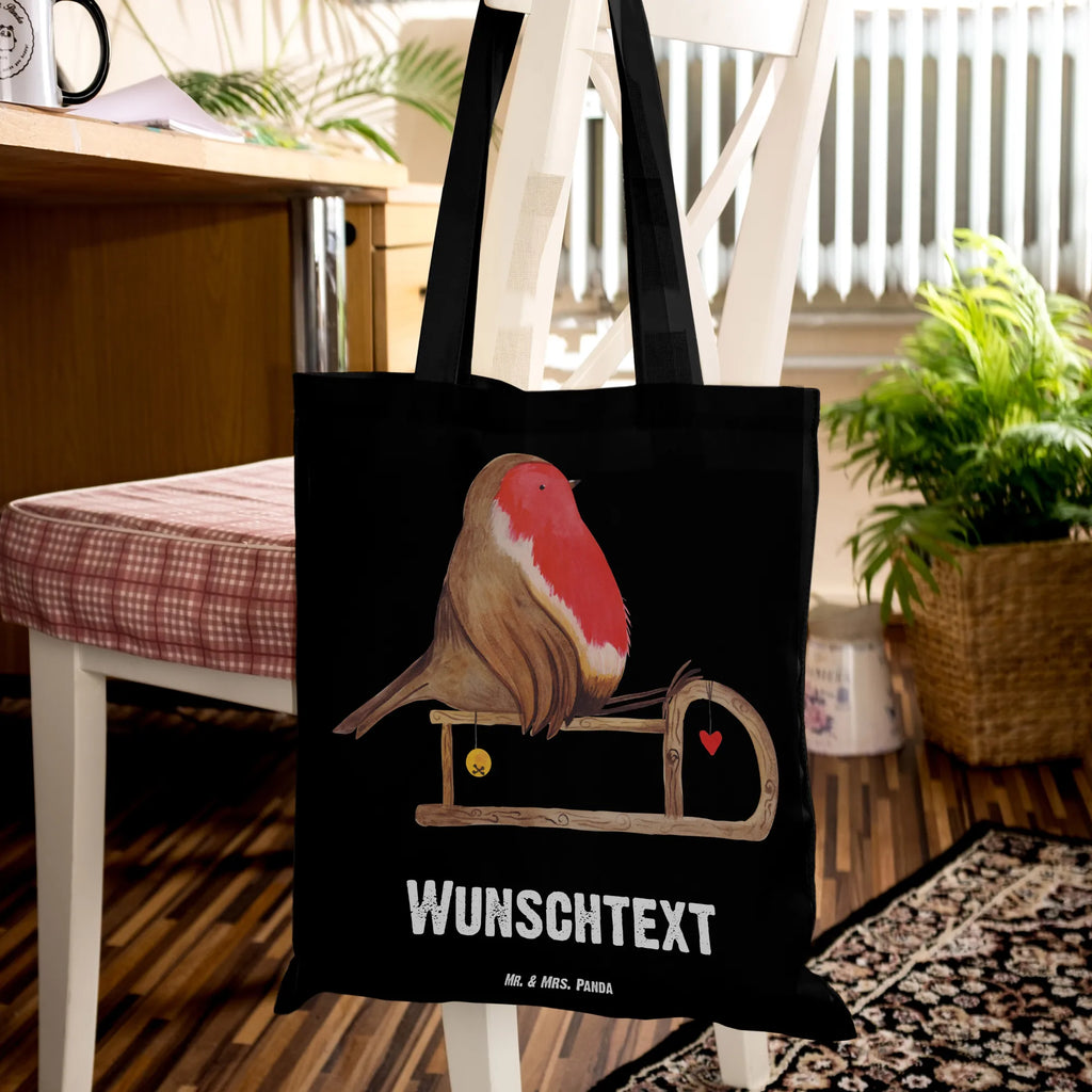 Personalisierte Tragetasche Rotkehlchen Schlitten Personalisierte Beuteltasche, Personalisierter Beutel, Personalisierte Tasche, Tragetasche mit Namen, Personalisierter Stoffbeutel, Einkaufstasche mit Namen, Stoffbeutel mit Namen, Personalisierter Jutebeutel, Personalisierte Jutetasche, Personalisierte Einkaufstasche, Personalisierte Kindergartentasche, Winter, Weihnachten, Weihnachtsdeko, Nikolaus, Advent, Heiligabend, Wintermotiv, Schlitten, Vogel