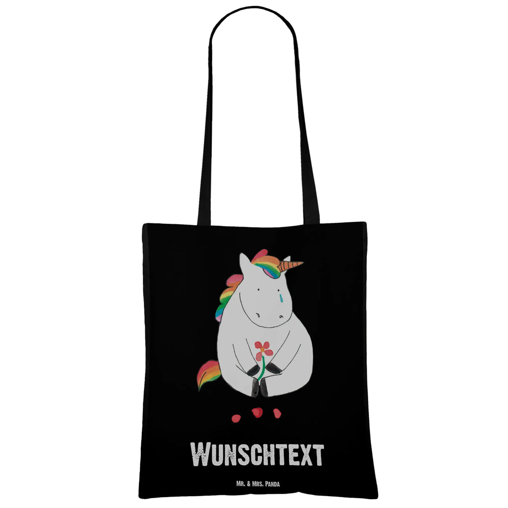 Personalisierte Tragetasche Einhorn Traurig Einkaufstasche mit Namen, Personalisierte Beuteltasche, Stoffbeutel mit Namen, Tragetasche mit Namen, Personalisierte Tasche, Personalisierter Beutel, Personalisierter Jutebeutel, Personalisierte Jutetasche, Personalisierte Einkaufstasche, Personalisierter Stoffbeutel, Personalisierte Kindergartentasche, Einhorn, Einhörner, Einhorn Deko, Unicorn, Freunde, Liebe, Trauer, Glitzer, Grußkarte, Trösten. Freundschaft, Blume