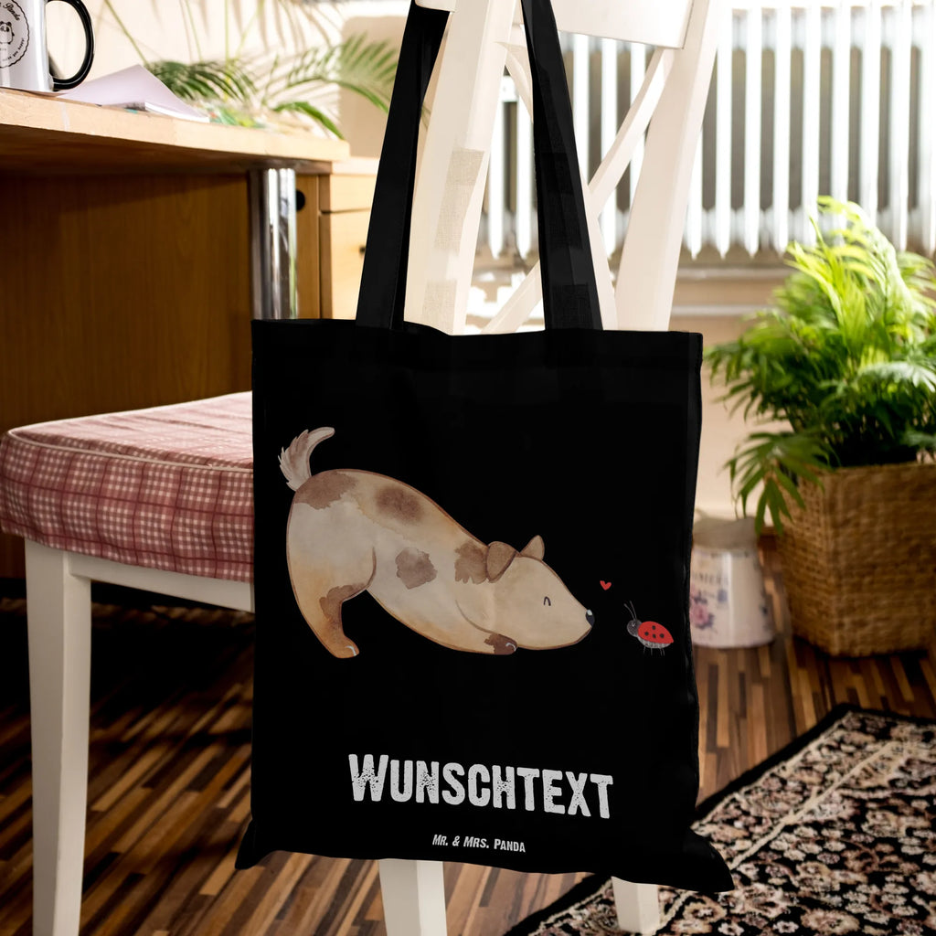 Personalisierte Tragetasche Hund Marienkäfer Personalisierte Beuteltasche, Tragetasche mit Namen, Stoffbeutel mit Namen, Personalisierter Beutel, Personalisierte Tasche, Personalisierte Kindergartentasche, Personalisierter Jutebeutel, Einkaufstasche mit Namen, Personalisierte Jutetasche, Personalisierte Einkaufstasche, Personalisierter Stoffbeutel, Hund, Hundemotiv, Haustier, Hunderasse, Tierliebhaber, Hundebesitzer, Sprüche, Hundespruch, Marienkäfer, Mischlinghund, Mischling, Hunde