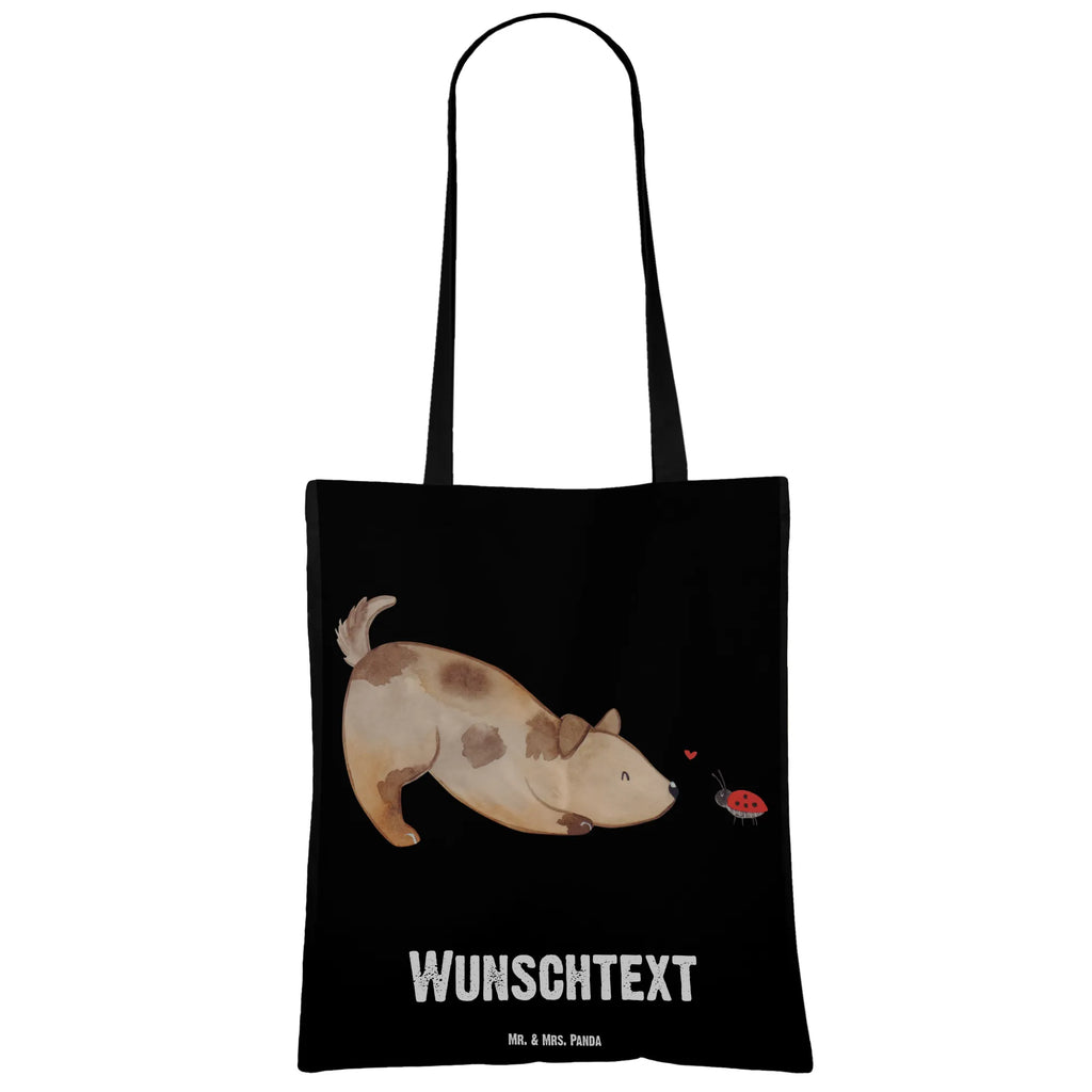 Personalisierte Tragetasche Hund Marienkäfer Personalisierte Beuteltasche, Tragetasche mit Namen, Stoffbeutel mit Namen, Personalisierter Beutel, Personalisierte Tasche, Personalisierte Kindergartentasche, Personalisierter Jutebeutel, Einkaufstasche mit Namen, Personalisierte Jutetasche, Personalisierte Einkaufstasche, Personalisierter Stoffbeutel, Hund, Hundemotiv, Haustier, Hunderasse, Tierliebhaber, Hundebesitzer, Sprüche, Hundespruch, Marienkäfer, Mischlinghund, Mischling, Hunde