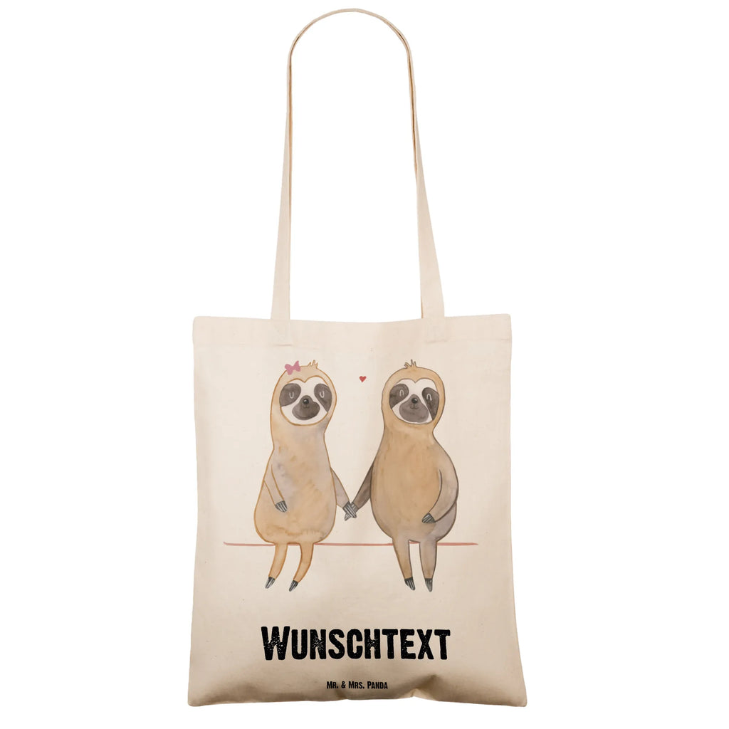 Personalisierte Tragetasche Faultier Pärchen Einkaufstasche mit Namen, Stoffbeutel mit Namen, Personalisierter Stoffbeutel, Personalisierte Beuteltasche, Personalisierte Jutetasche, Personalisierte Kindergartentasche, Personalisierter Jutebeutel, Personalisierter Beutel, Personalisierte Tasche, Tragetasche mit Namen, Personalisierte Einkaufstasche, Faultier, Faultier Geschenk, Faultier Deko, verlobt, Beziehung, Langsamkeit, Faultierliebe, relaxen, verliebt, gemeinsam, Lieblingstier, Liebe, Liebespaar, Faultiere, Pärchen, Faultierpärchen, faul
