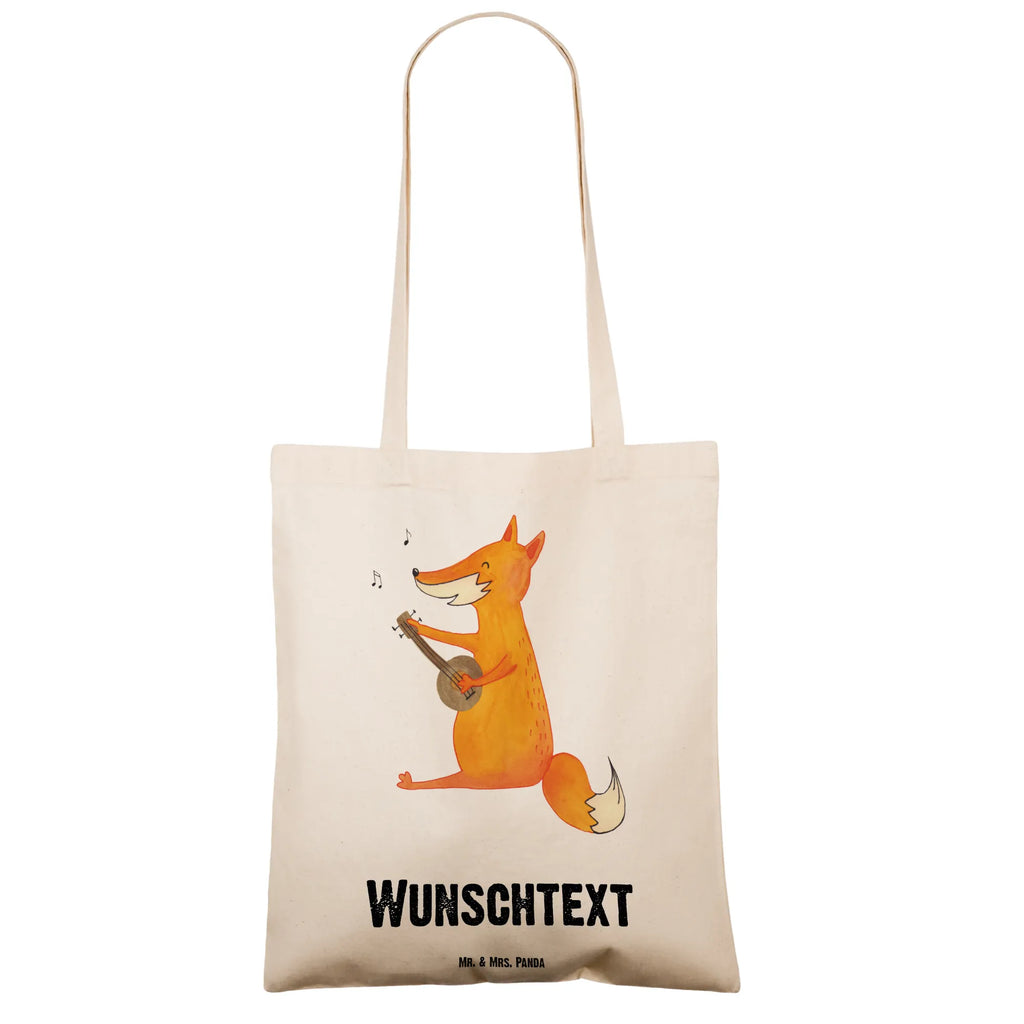 Personalised tote bag Fox guitar fox, foxes, forest wildlife, clever as a fox, animal lover, gift musician, singer, guitar, music saying, Fox, musician