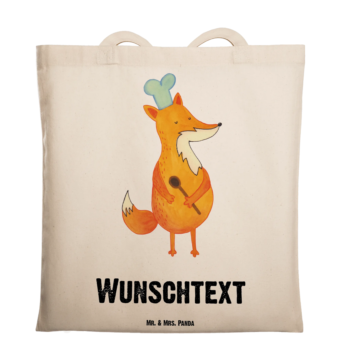 Personalised tote bag Fox A cook fox, foxes, forest wildlife, clever as a fox, animal lover, funny, Kitchen decoration, Fox, Kitchen slogan, Party slogan, Chefs, Cook gift, Slogan funny, Baker