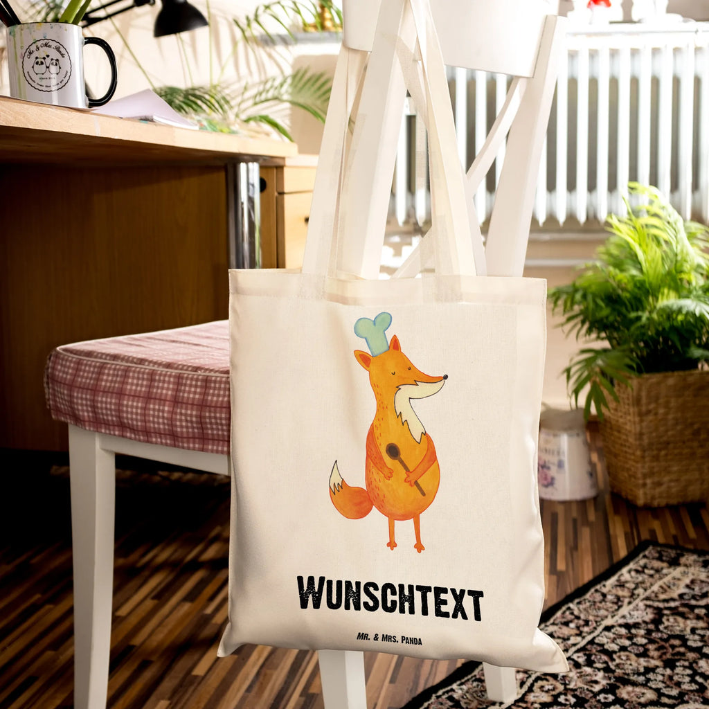 Personalised tote bag Fox A cook fox, foxes, forest wildlife, clever as a fox, animal lover, funny, Kitchen decoration, Fox, Kitchen slogan, Party slogan, Chefs, Cook gift, Slogan funny, Baker