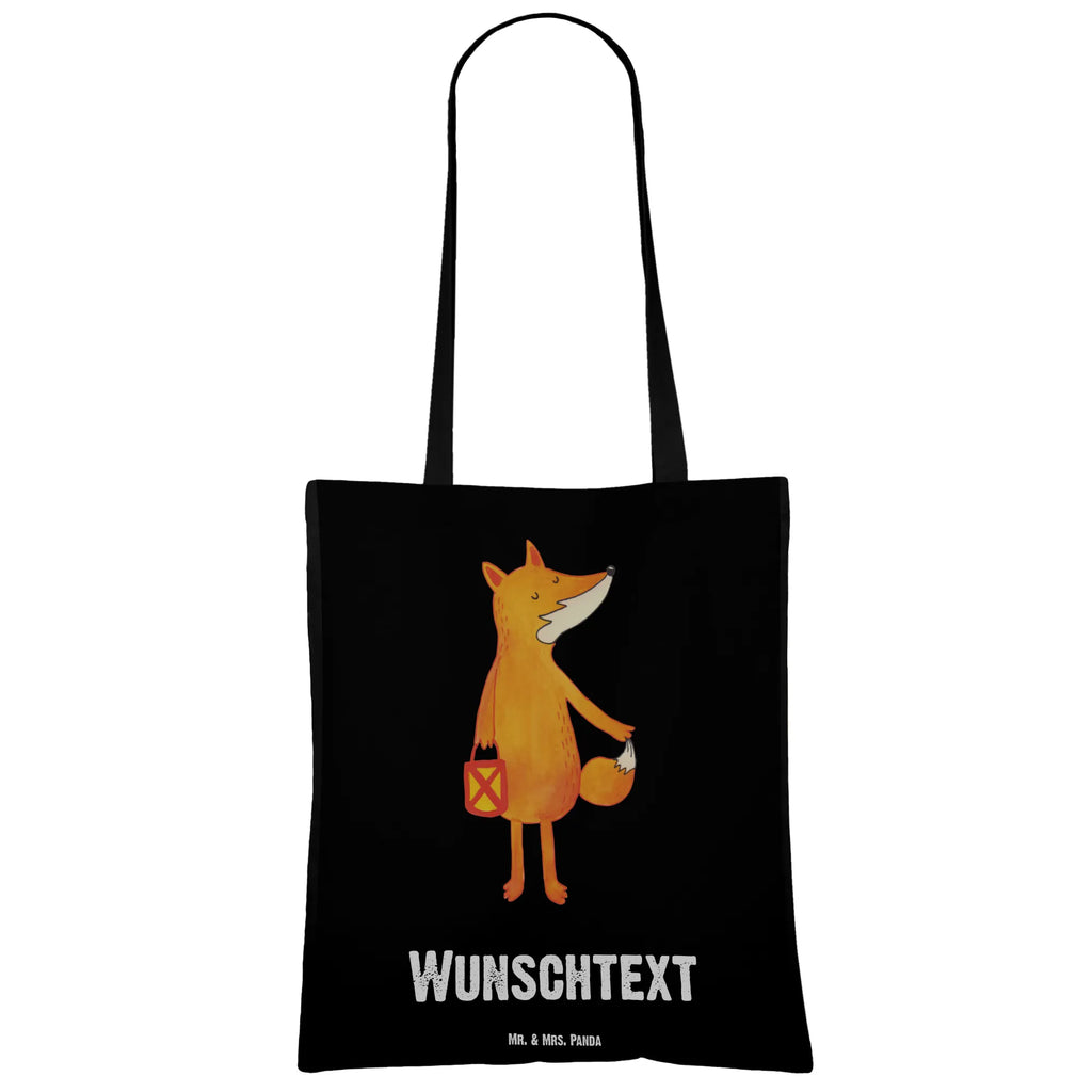 Personalised tote bag Fox Lantern fox, foxes, forest wildlife, clever as a fox, animal lover, Saint Martin, Caesar Otto Hugo Flaischlen, Lovesickness Spell, Cheer up, Lantern, Lantern parade, Fox, Spell comforting, Foxes