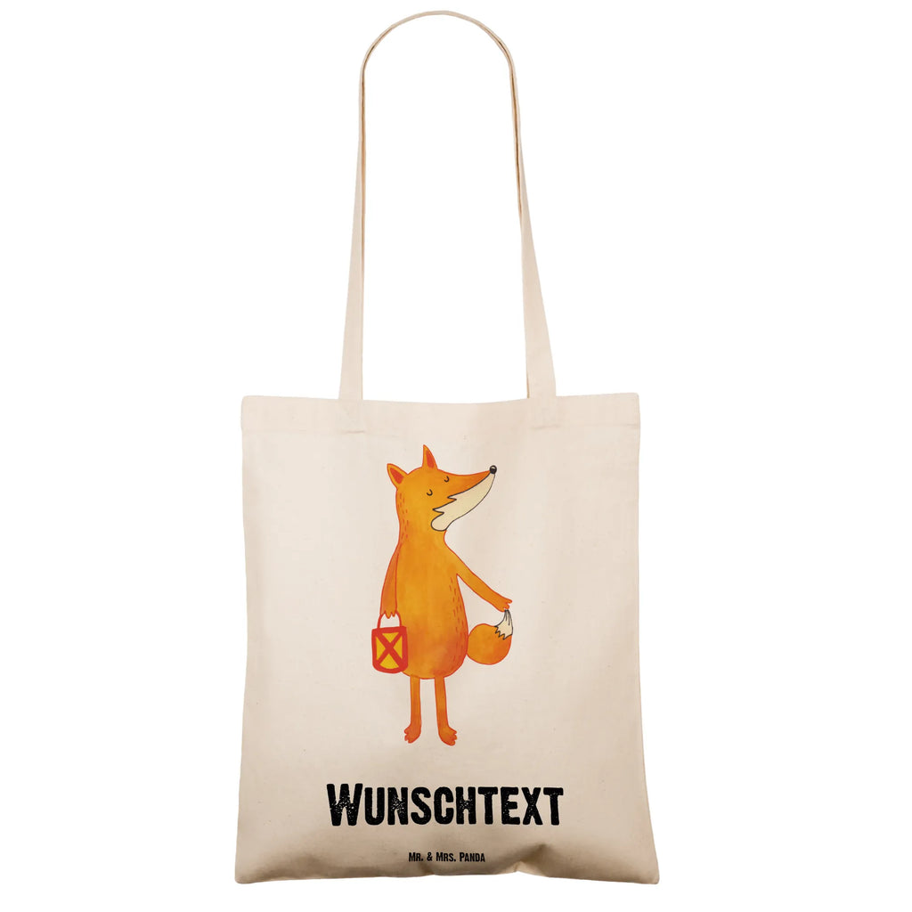 Personalised tote bag Fox Lantern fox, foxes, forest wildlife, clever as a fox, animal lover, Saint Martin, Caesar Otto Hugo Flaischlen, Lovesickness Spell, Cheer up, Lantern, Lantern parade, Fox, Spell comforting, Foxes