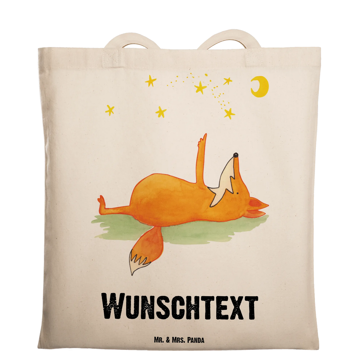 Personalisierte Tragetasche Fuchs Sterne