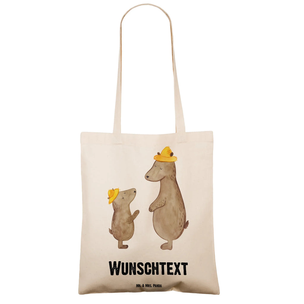 Personalised tote bag Bears with hats Family, Father's Day, Mother's Day, brother, sister, Mom, Dad, father's day, bear, daddy, dad, father-son, role model, child, son, family, father, favourite person, children, sons