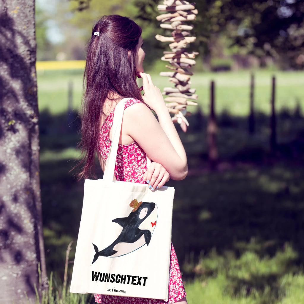 Personalised tote bag orca cylinder Seafood, aquatic animals, ocean, sea, fish, shells, corals, reef, whale, narwhal, sea urchin, lobster, platypus, turtle, manatee, crocodile, orca, shrimp, gifts for seafood lovers, water world, underwater animals, underwater world, vacation, deep sea, seafood fans, gift ideas, seafood decoration, seafood posters, feast, party, celebration, glitter, confetti, birthday, congratulations