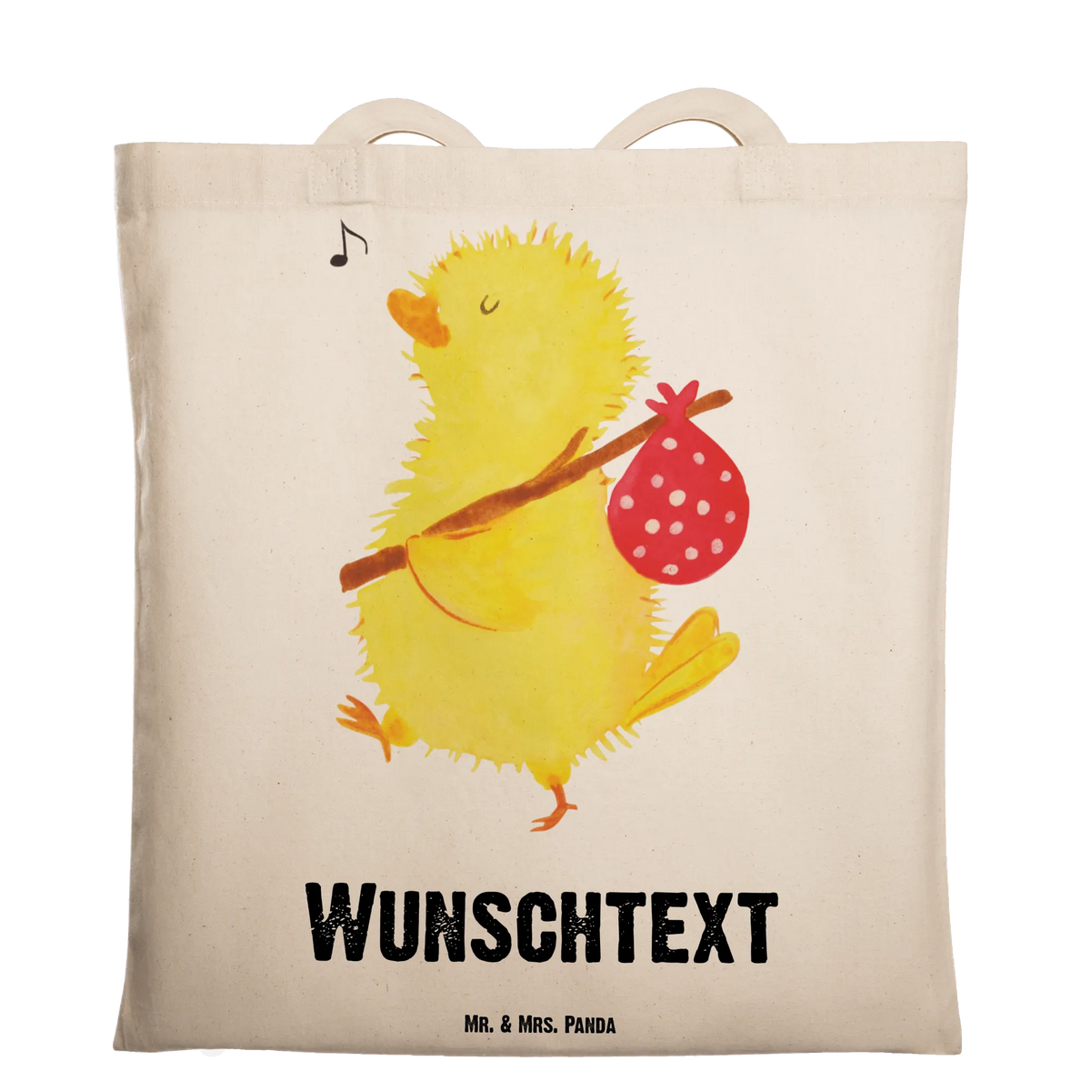 Personalised tote bag chick wander Easter bunny, globetrotters, egg, chick, miracles, Easter egg, travelling, Easter greetings, joy, time management, spring fever, time, greetings, nonsense, happy Easter, Easter eggs