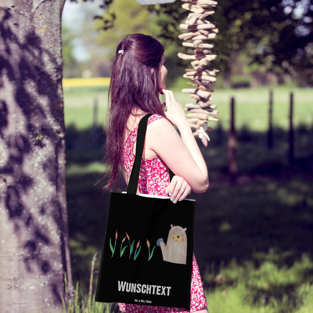 Personalizowana torba wydra kamień Tragetasche mit Namen, Einkaufstasche mit Namen, Personalisierte Beuteltasche, Personalisierter Beutel, Stoffbeutel mit Namen, Personalisierte Jutetasche, Personalisierter Jutebeutel, Personalisierter Stoffbeutel, Personalisierte Tasche, Personalisierte Einkaufstasche, Personalisierte Kindergartentasche, Otter, Fischotter, Seeotter, Otter Seeotter See Otter